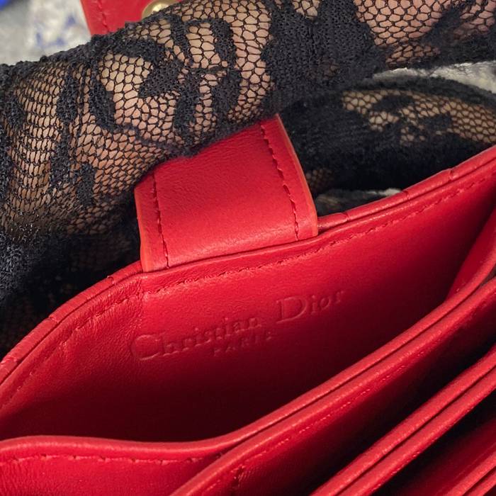 DIOR レディディオール 5スロットカードケース ラムスキン レディース 10.4×7×2cm