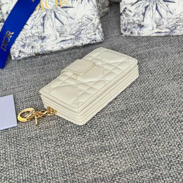 DIOR レディディオール 5スロットカードケース ラムスキン レディース 10.4×7×2cm