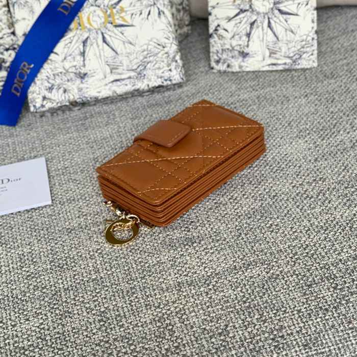DIOR レディディオール 5スロットカードケース ラムスキン レディース 10.4×7×2cm