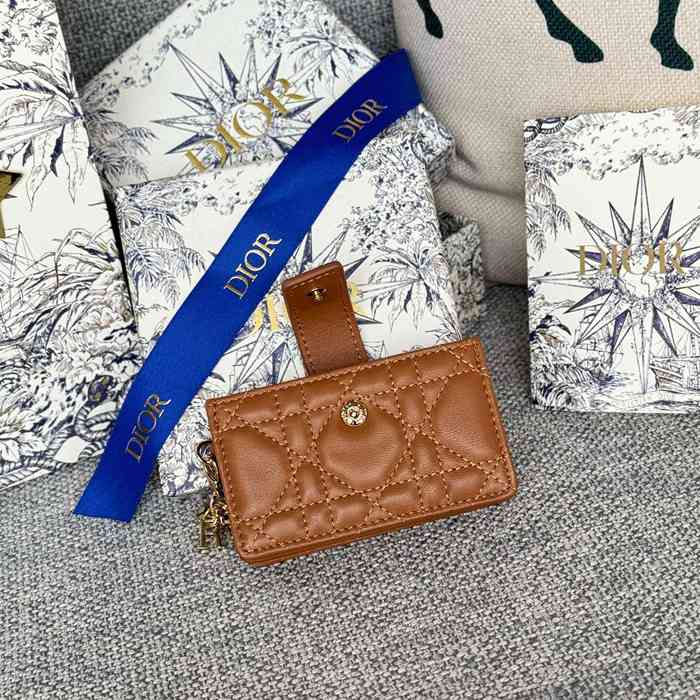DIOR レディディオール 5スロットカードケース ラムスキン レディース 10.4×7×2cm