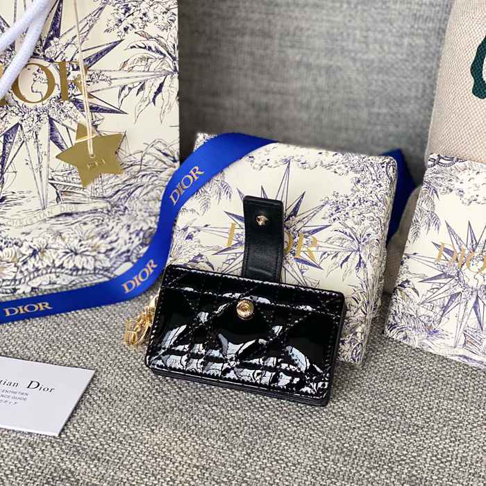 DIOR レディディオール 5スロットカードケース ラムスキン レディース 10.4×7×2cm