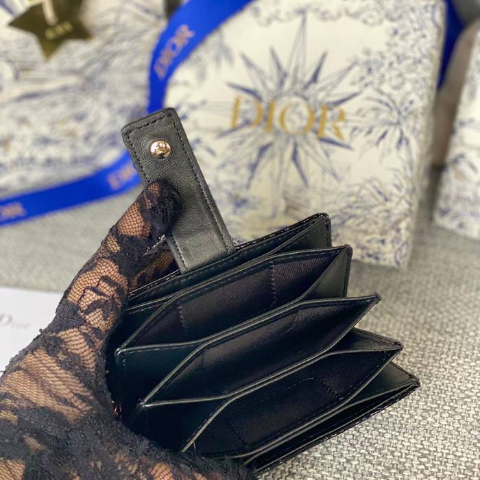 DIOR レディディオール 5スロットカードケース ラムスキン レディース 10.4×7×2cm