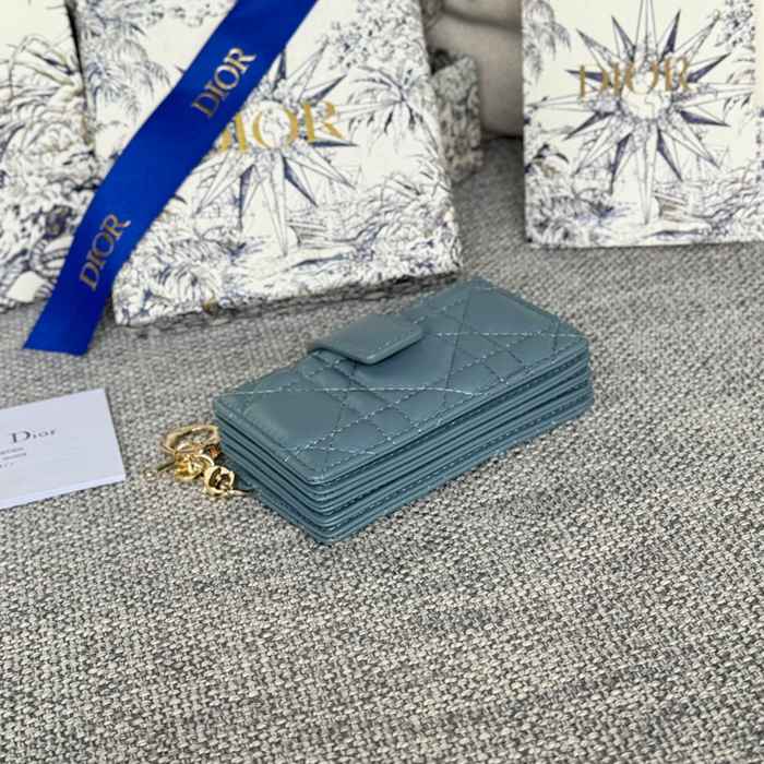 DIOR レディディオール 5スロットカードケース ラムスキン レディース 10.4×7×2cm
