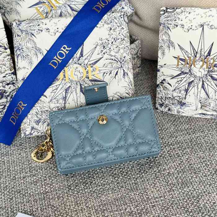 DIOR レディディオール 5スロットカードケース ラムスキン レディース 10.4×7×2cm