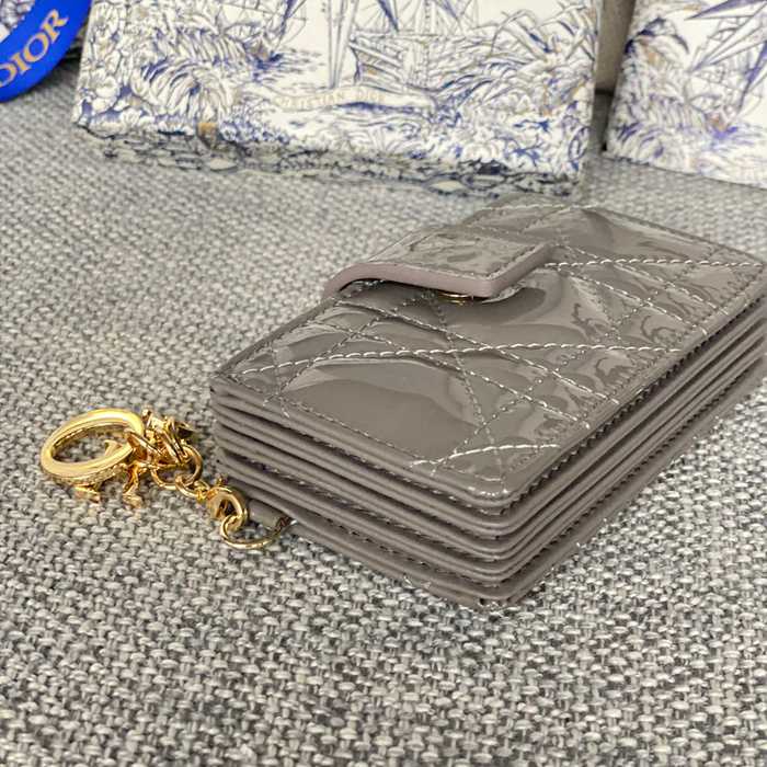 DIOR レディディオール 5スロットカードケース ラムスキン レディース 10.4×7×2cm