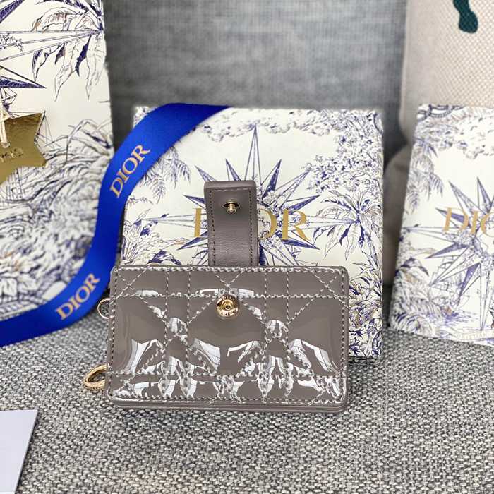 DIOR レディディオール 5スロットカードケース ラムスキン レディース 10.4×7×2cm
