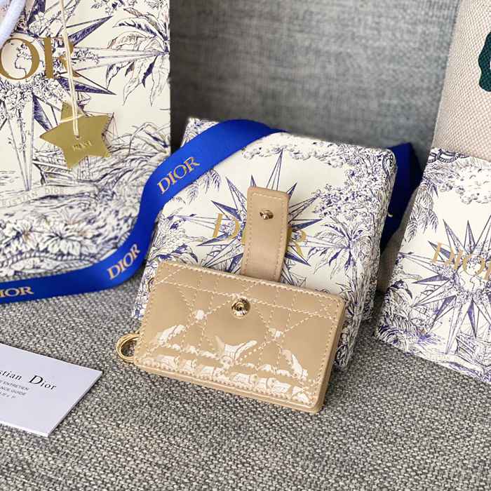 DIOR レディディオール 5スロットカードケース ラムスキン レディース 10.4×7×2cm