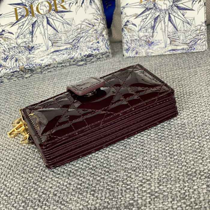 DIOR レディディオール 5スロットカードケース ラムスキン レディース 10.4×7×2cm
