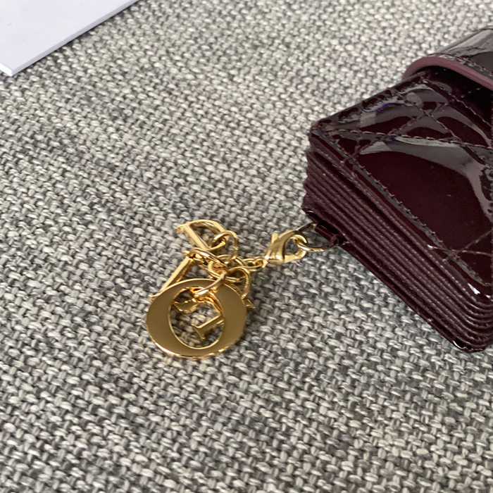 DIOR レディディオール 5スロットカードケース ラムスキン レディース 10.4×7×2cm
