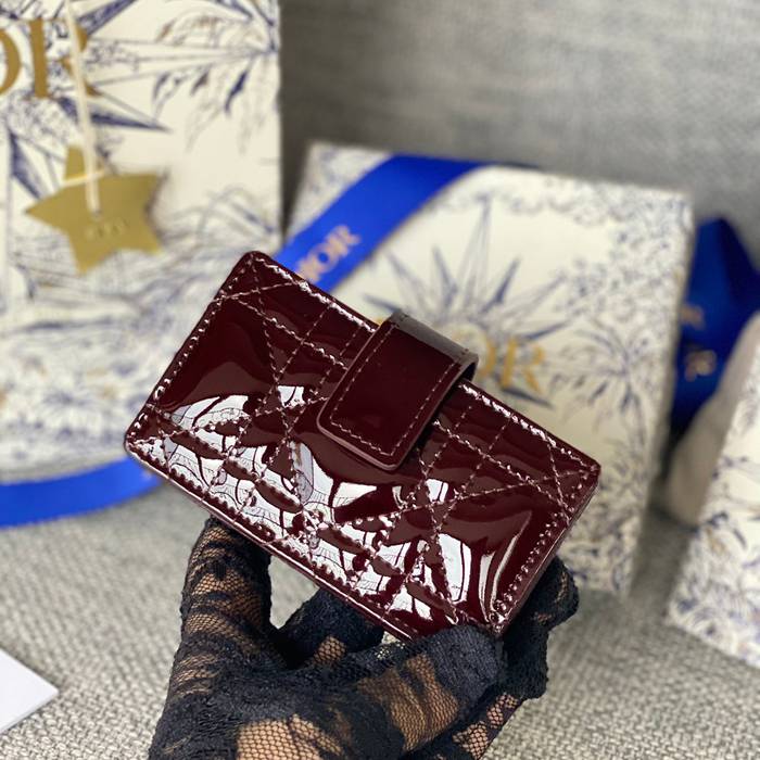 DIOR レディディオール 5スロットカードケース ラムスキン レディース 10.4×7×2cm