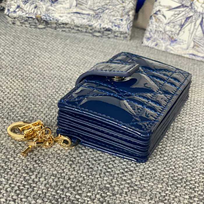 DIOR レディディオール 5スロットカードケース ラムスキン レディース 10.4×7×2cm