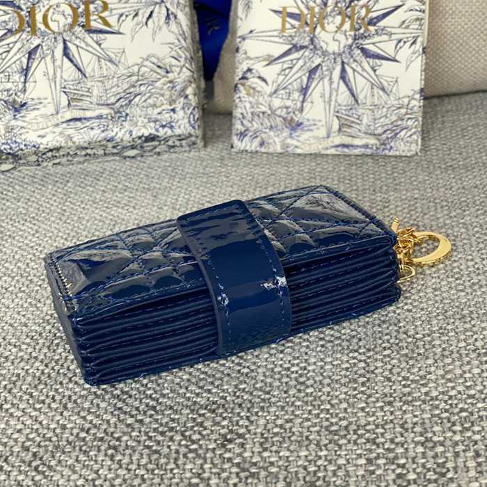 DIOR レディディオール 5スロットカードケース ラムスキン レディース 10.4×7×2cm