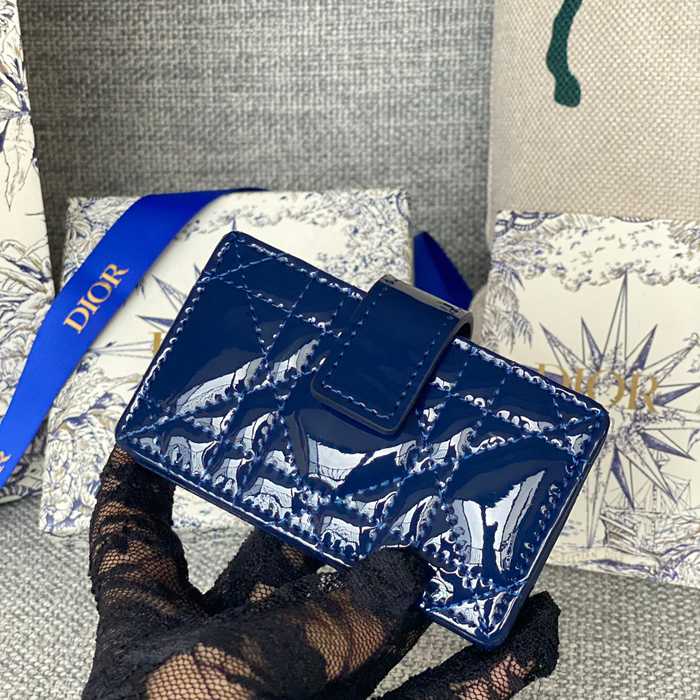 DIOR レディディオール 5スロットカードケース ラムスキン レディース 10.4×7×2cm