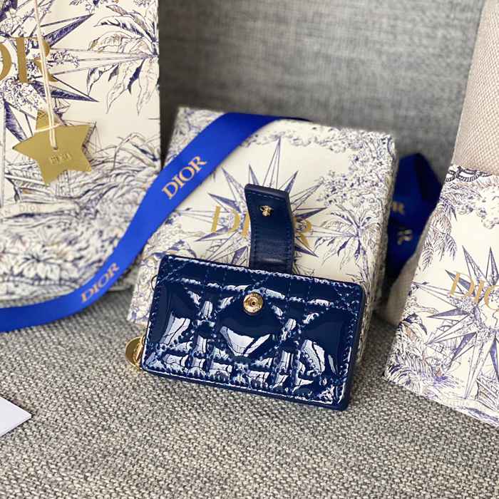 DIOR レディディオール 5スロットカードケース ラムスキン レディース 10.4×7×2cm