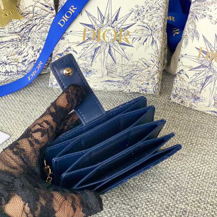 DIOR レディディオール 5スロットカードケース ラムスキン レディース 10.4×7×2cm