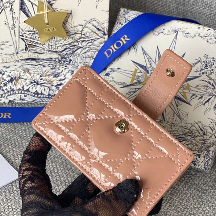 DIOR レディディオール 5スロットカードケース ラムスキン レディース 10.4×7×2cm