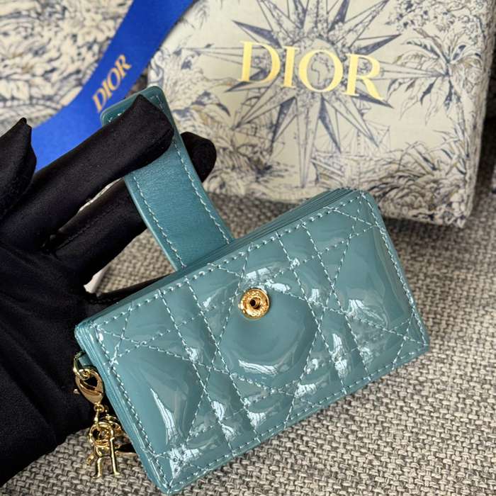 DIOR レディディオール 5スロットカードケース ラムスキン レディース 10.4×7×2cm