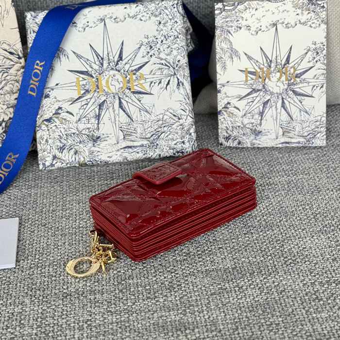 DIOR レディディオール 5スロットカードケース ラムスキン レディース 10.4×7×2cm