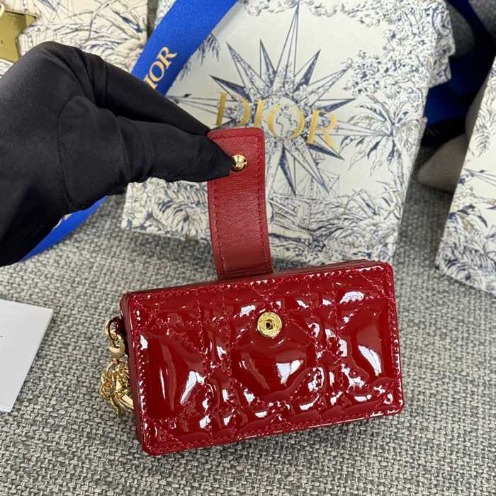 DIOR レディディオール 5スロットカードケース ラムスキン レディース 10.4×7×2cm