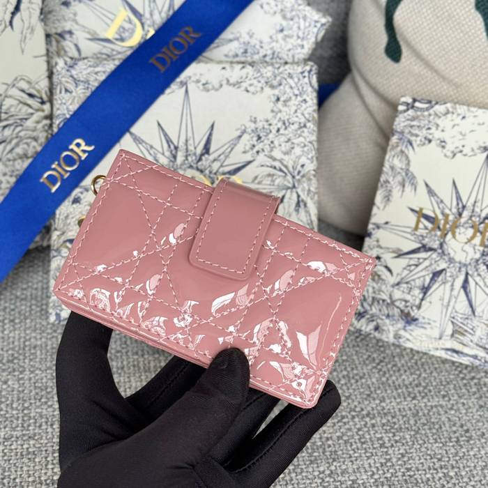 DIOR レディディオール 5スロットカードケース ラムスキン レディース 10.4×7×2cm