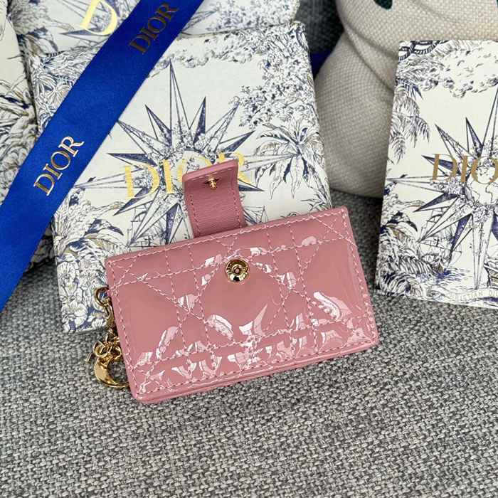 DIOR レディディオール 5スロットカードケース ラムスキン レディース 10.4×7×2cm