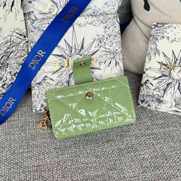 DIOR レディディオール 5スロットカードケース ラムスキン レディース 10.4×7×2cm