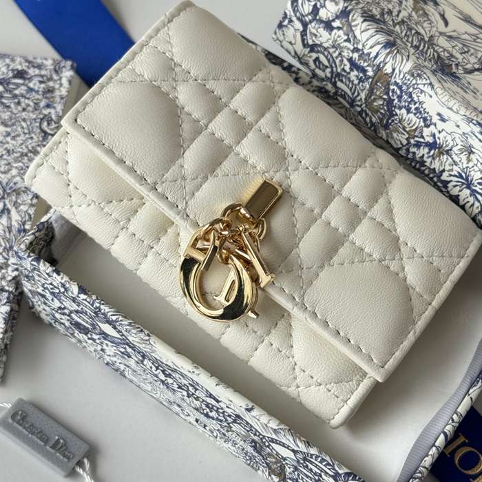 DIOR マイディオール グリシン ウォレット ラムスキン レディース 11×7.5×2.5cm