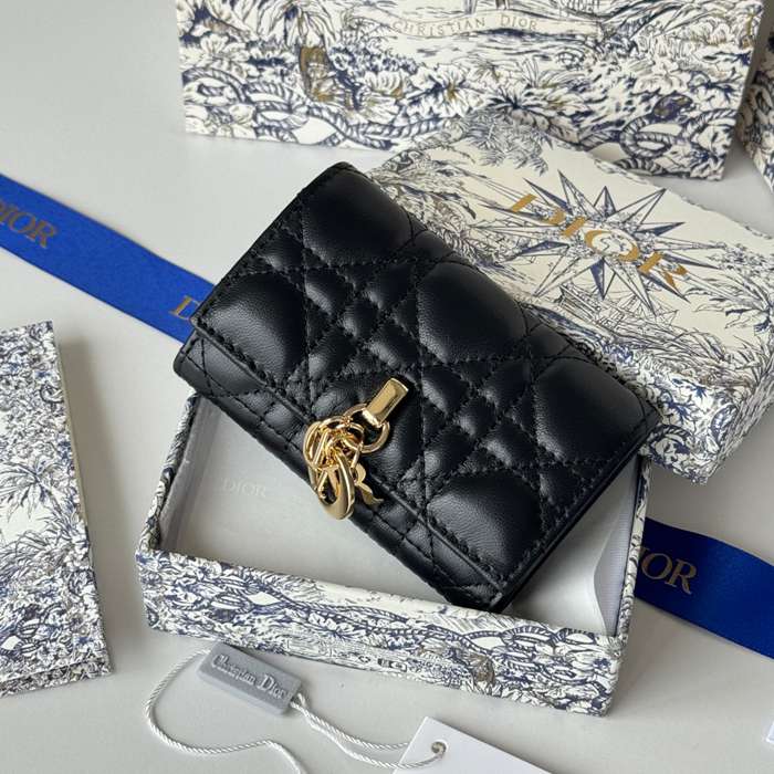 DIOR マイディオール グリシン ウォレット ラムスキン レディース 11×7.5×2.5cm