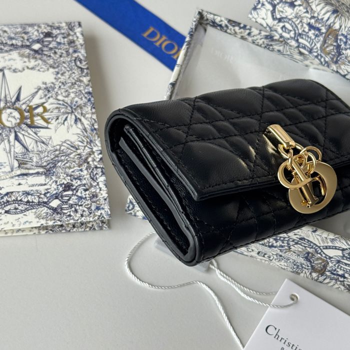 DIOR マイディオール グリシン ウォレット ラムスキン レディース 11×7.5×2.5cm