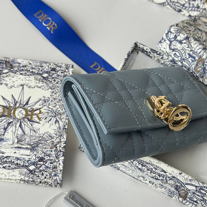 DIOR マイディオール グリシン ウォレット ラムスキン レディース 11×7.5×2.5cm