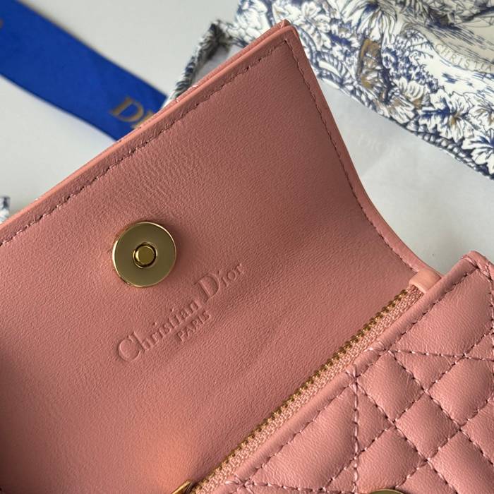 DIOR マイディオール グリシン ウォレット ラムスキン レディース 11×7.5×2.5cm
