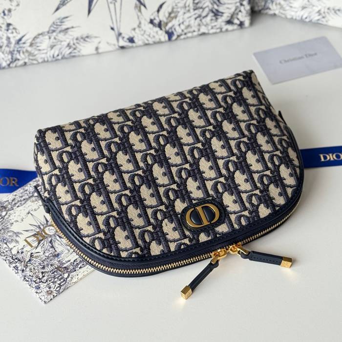 DIOR ポーチ オブリーク メンズ 15.5×24×7cm
