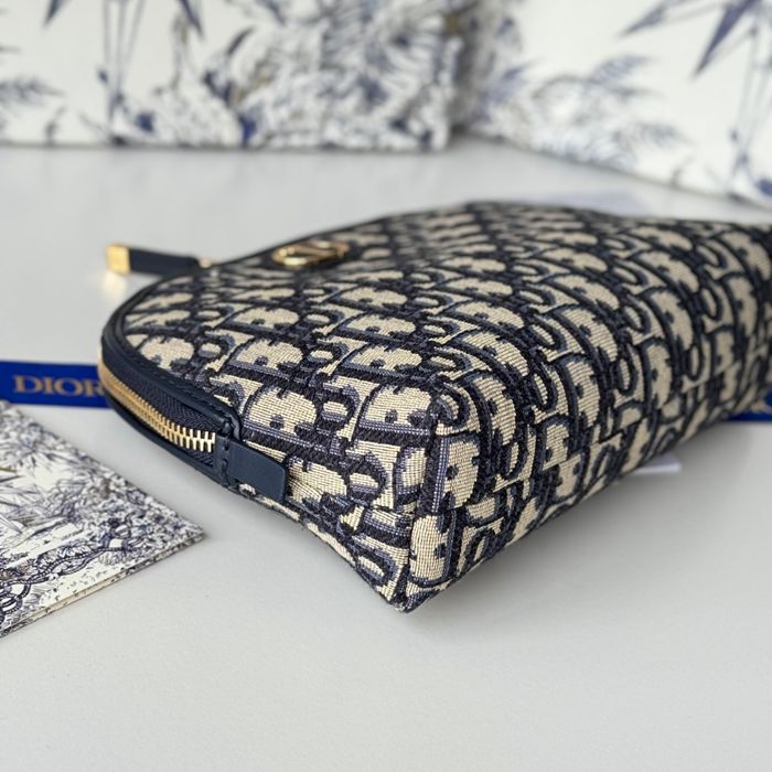DIOR ポーチ オブリーク メンズ 15.5×24×7cm
