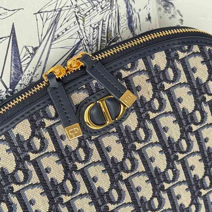 DIOR ポーチ オブリーク メンズ 15.5×24×7cm