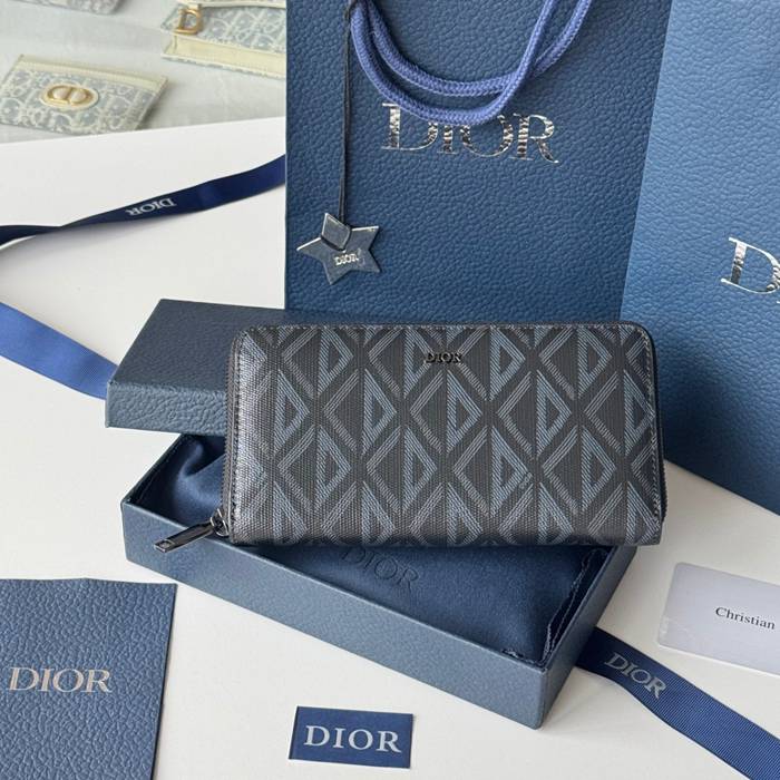 DIOR ジッピーウォレット カーフレザー メンズ 19.8×11×2.5cm DIOR ジッピーウォレット カーフレザー メンズ 19.8×11×2.5cm