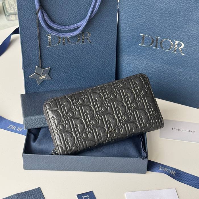 DIOR ジッピーウォレット カーフレザー メンズ 19.8×11cm DIOR ジッピーウォレット カーフレザー メンズ 19.8×11cm