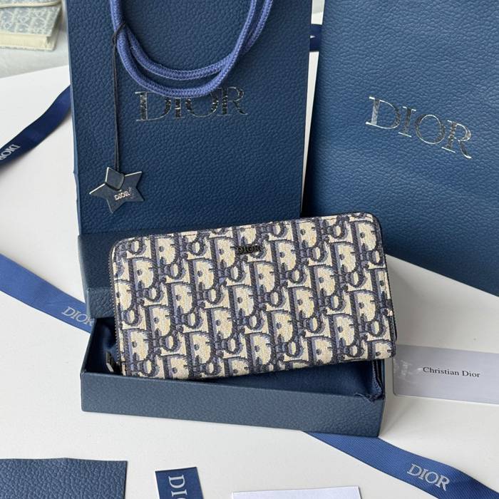 DIOR ジッピーウォレット ジャカード メンズ 19.8×11×2.5cm DIOR ジッピーウォレット ジャカード メンズ 19.8×11×2.5cm