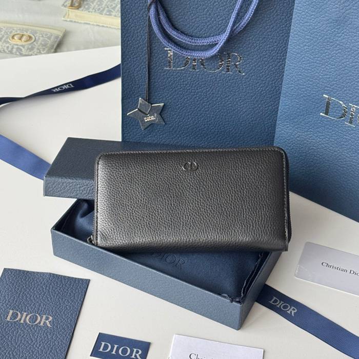 DIOR ジッピーウォレット カーフレザー メンズ 19.8×11×2.5cm DIOR ジッピーウォレット カーフレザー メンズ 19.8×11×2.5cm