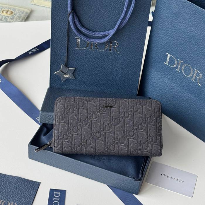 DIOR ジッピーウォレット ジャカード メンズ 19.8×11×2.5cm DIOR ジッピーウォレット ジャカード メンズ 19.8×11×2.5cm