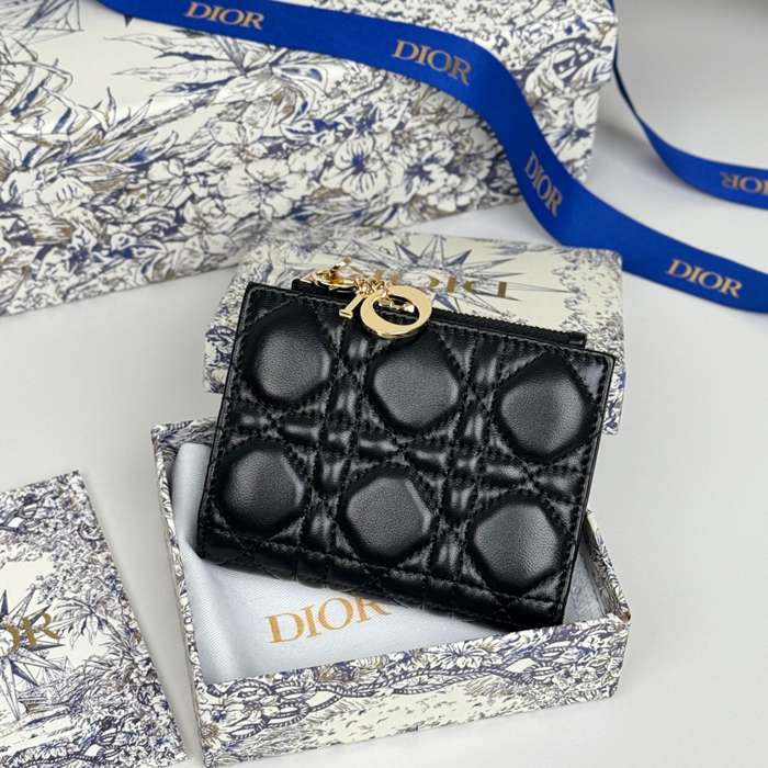 DIOR カロ ダリア ウォレット ラムスキン レディース 11.5×9×2cm DIOR カロ ダリア ウォレット ラムスキン レディース 11.5×9×2cm