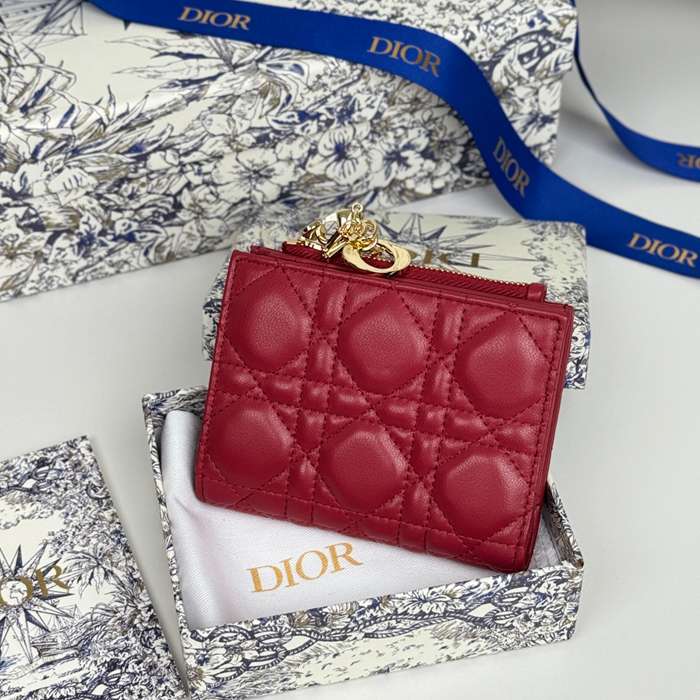 DIOR カロ ダリア ウォレット ラムスキン レディース 11.5×9×2cm DIOR カロ ダリア ウォレット ラムスキン レディース 11.5×9×2cm