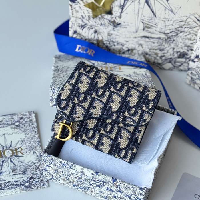 DIOR 三つ折り財布 レディース 10×8×2cm