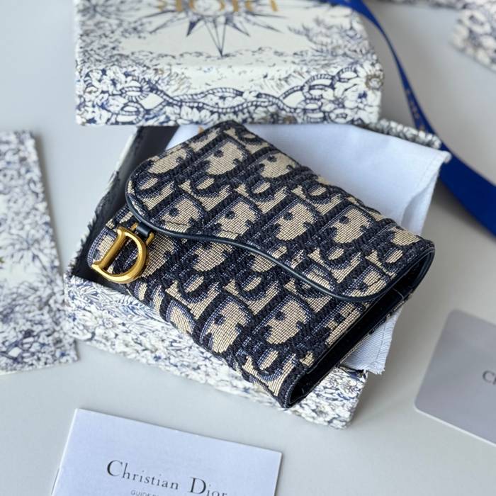 DIOR 三つ折り財布 レディース 10×8×2cm