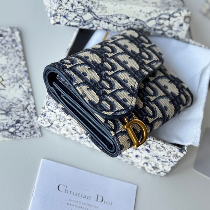 DIOR 三つ折り財布 レディース 10×8×2cm