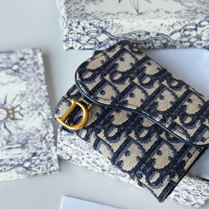 DIOR 三つ折り財布 レディース 10×8×2cm