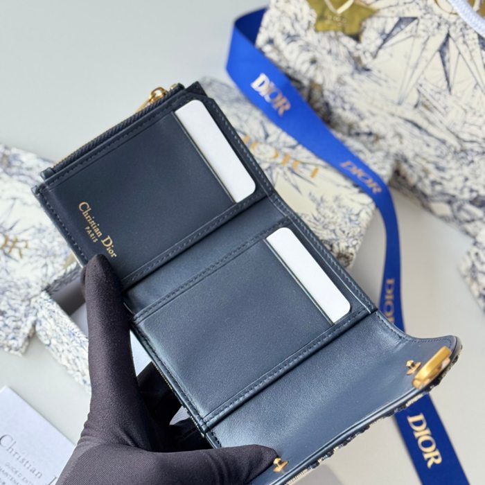 DIOR 三つ折り財布 レディース 10×8×2cm