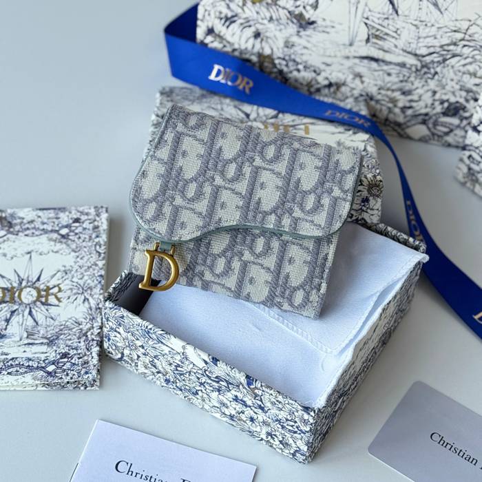DIOR 三つ折り財布 レディース 10×8×2cm