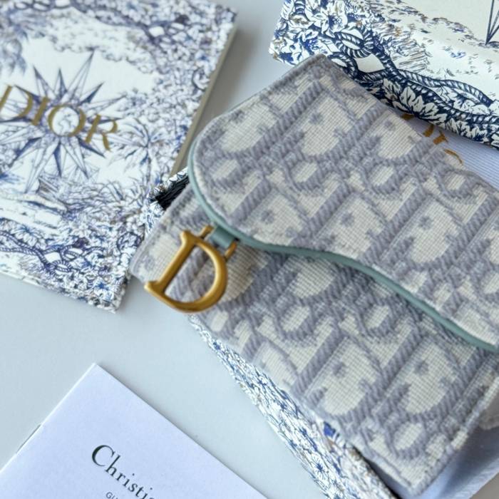 DIOR 三つ折り財布 レディース 10×8×2cm