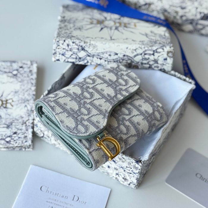 DIOR 三つ折り財布 レディース 10×8×2cm