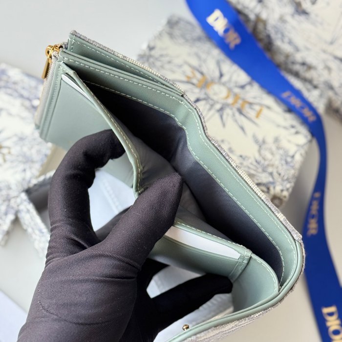DIOR 三つ折り財布 レディース 10×8×2cm